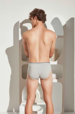 Gisela Slip de hombre gris New