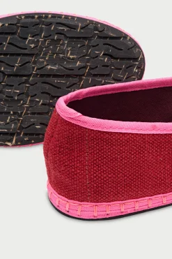 Flabelus Slipper de lino Rojo Discount