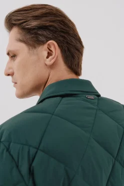 Cortefiel Sobrecamisa acolchada Verde oscuro Outlet