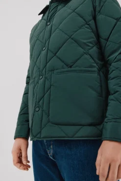 Cortefiel Sobrecamisa acolchada Verde oscuro Outlet