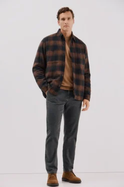 Cortefiel Sobrecamisa acolchada Marr&oacute;n Online