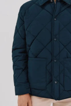 Cortefiel Sobrecamisa acolchada Azul marino Sale