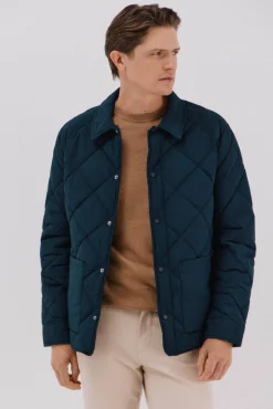 Cortefiel Sobrecamisa acolchada Azul marino Sale