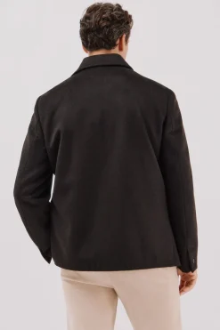 Cortefiel Sobrecamisa botones lana Marr&oacute;n oscuro Best