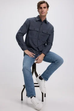 Jack & Jones Sobrecamisa confort fit Azul marino Clearance