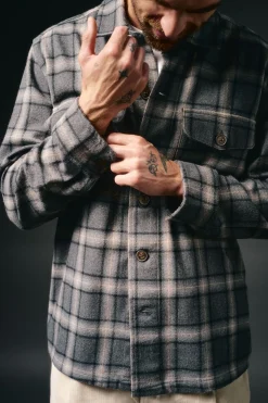 OOTO Sobrecamisa cuadro Gris Discount