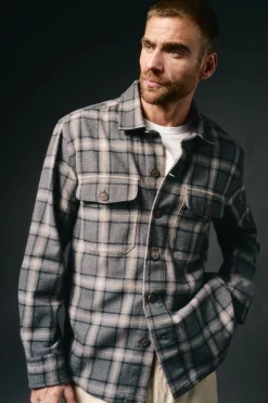 OOTO Sobrecamisa cuadro Gris Discount