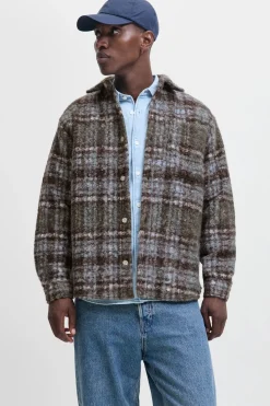 Jack & Jones Sobrecamisa cuadros marr&oacute;n Online