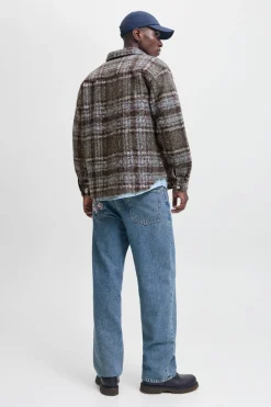 Jack & Jones Sobrecamisa cuadros marr&oacute;n Online