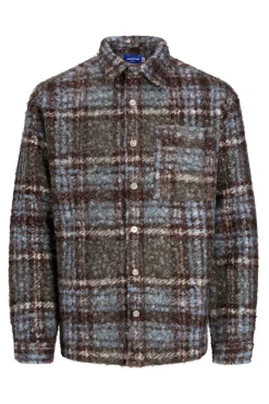 Jack & Jones Sobrecamisa cuadros marr&oacute;n Online