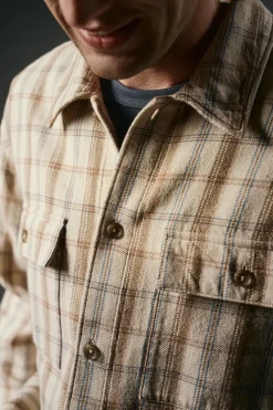 OOTO Sobrecamisa de cuadros Beige Hot