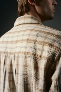 OOTO Sobrecamisa de cuadros Beige Hot