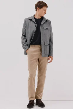 Cortefiel Sobrecamisa de punto Gris oscuro Discount