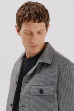 Cortefiel Sobrecamisa de punto Gris oscuro Discount