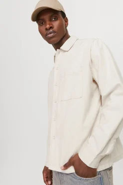 Jack & Jones Sobrecamisa de sarga corte ancho gris Outlet