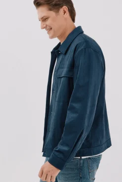 Cortefiel Sobrecamisa efecto ante Azul oscuro Sale