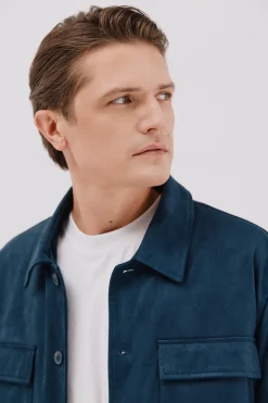 Cortefiel Sobrecamisa efecto ante Azul oscuro Sale