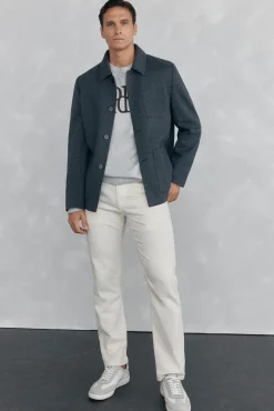 Pedro del Hierro Sobrecamisa lana Gris New