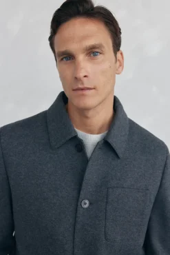 Pedro del Hierro Sobrecamisa lana Gris New