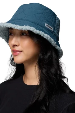 Columbia Sombrero de pescador acolchado y reversible de forro polar sherpa Winter Pass™ II unisex azul New