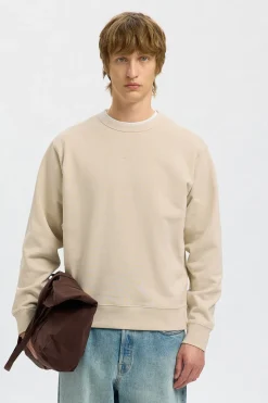 Selected Sudadera 100% algodón orgánico Beige Online