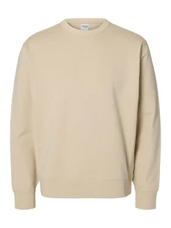 Selected Sudadera 100% algodón orgánico Beige Online