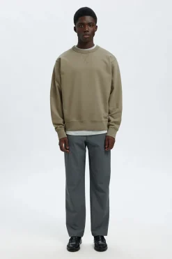 Selected Sudadera 100% algodón orgánico Verde Clearance