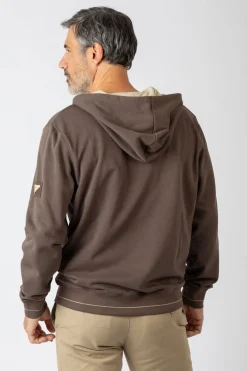 Privata Sudadera abierta con capucha y bolsillos Marr&oacute;n New