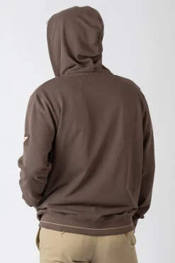 Privata Sudadera abierta con capucha y bolsillos Marr&oacute;n New