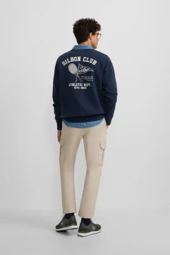 Silbon Sudadera athletic dept. Azul marino Online