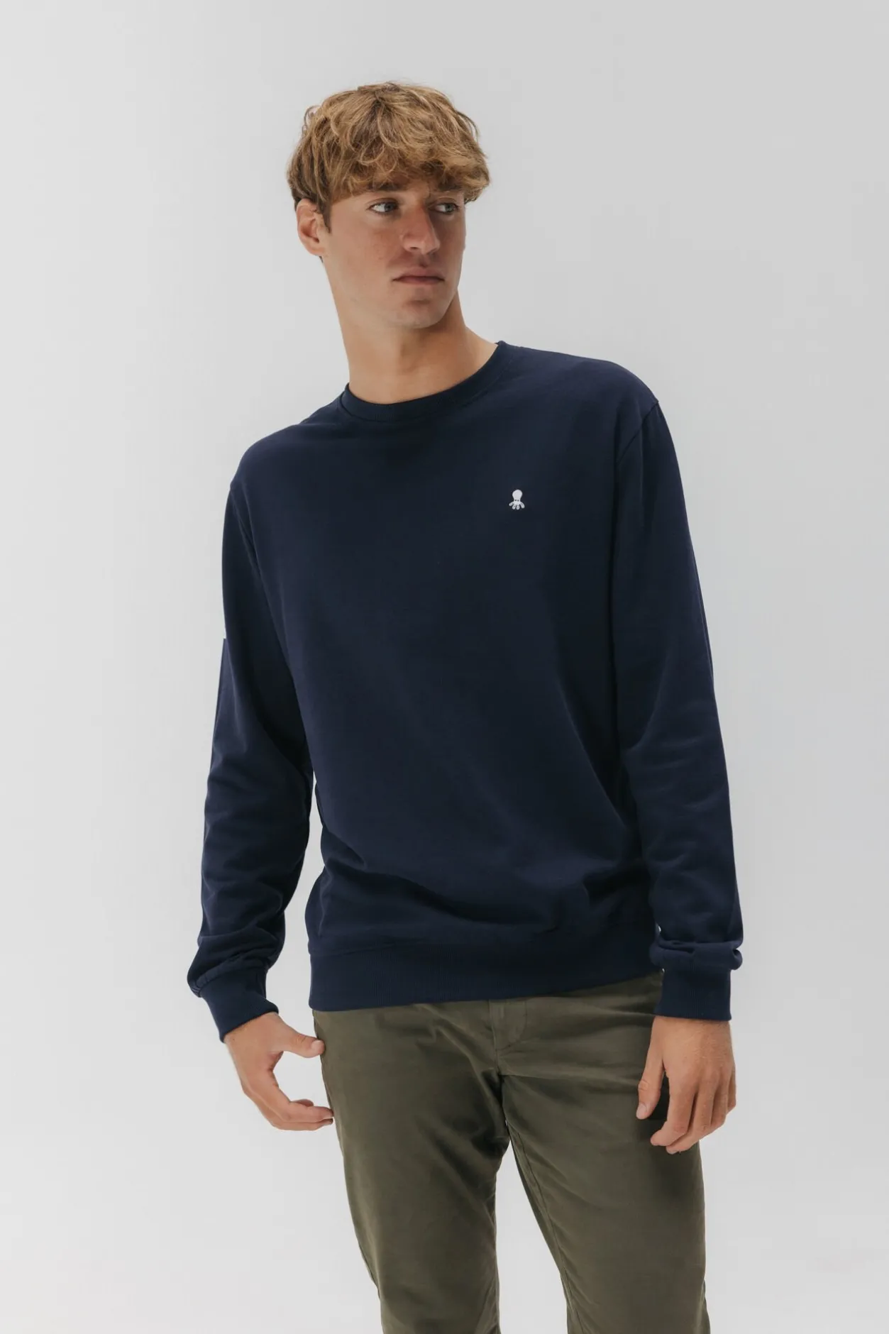 elPulpo Sudadera bordado Heritage Azul marino Online