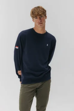 elPulpo Sudadera bordado Heritage Azul marino Online
