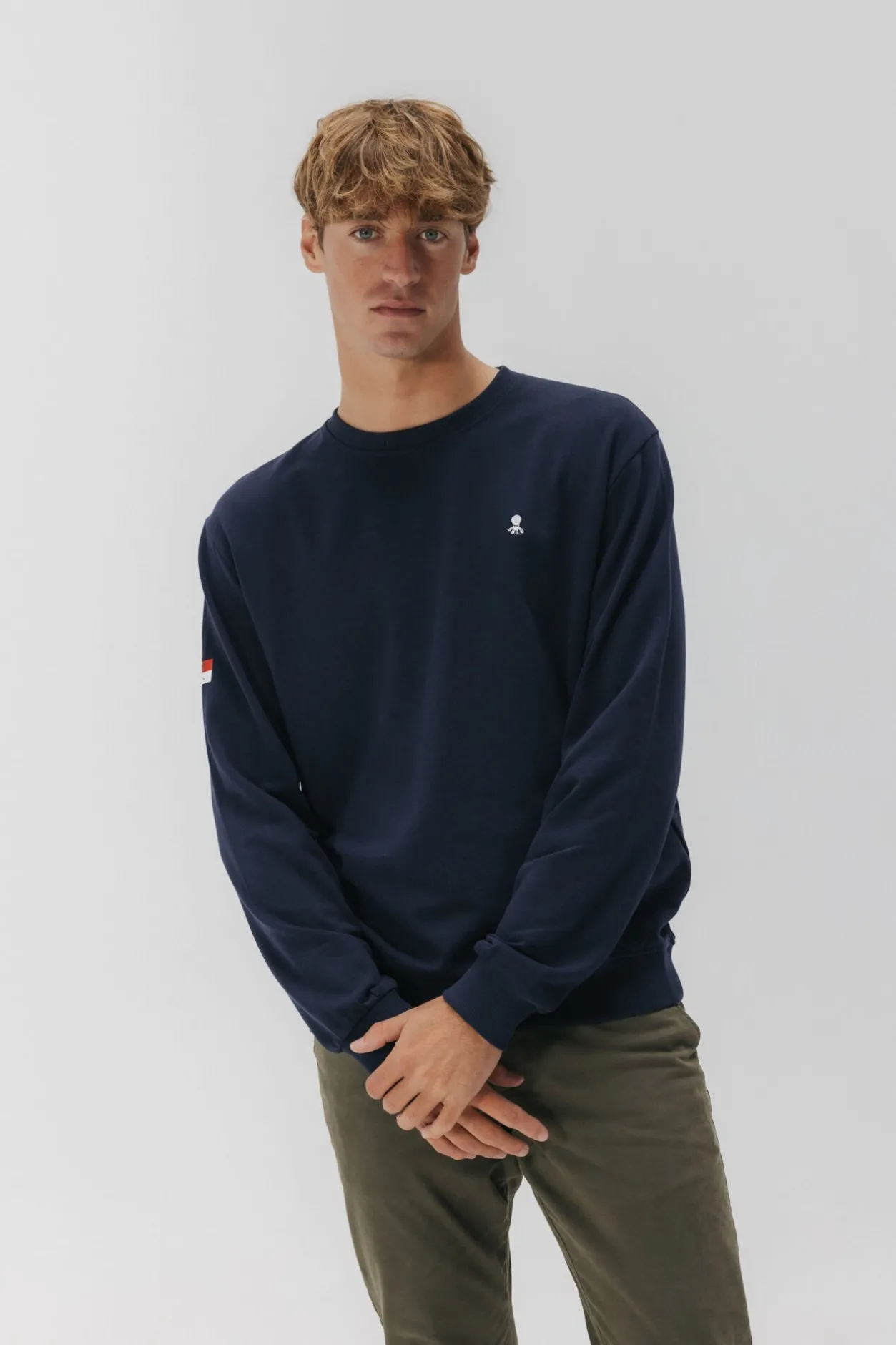 elPulpo Sudadera bordado Heritage Azul marino Online