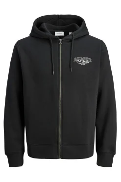Jack & Jones PLUS Sudadera básica cremallera PLUS negro Hot