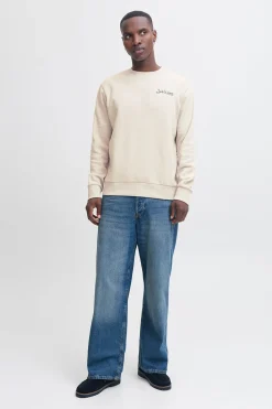 Jack & Jones Sudadera básica logo gris Sale