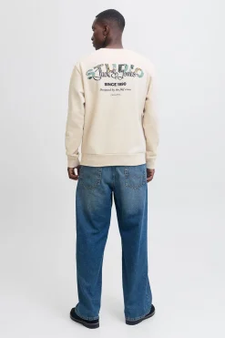 Jack & Jones Sudadera básica logo gris Sale