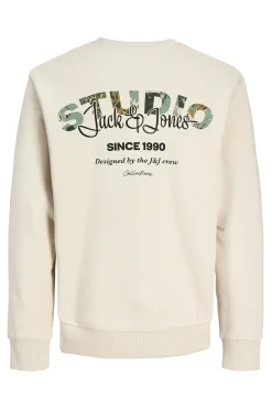 Jack & Jones Sudadera básica logo gris Sale