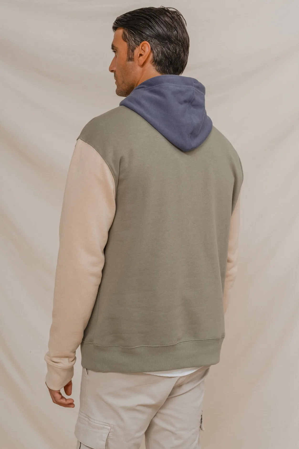 Celopman Sudadera canguro tricolor verde Hot