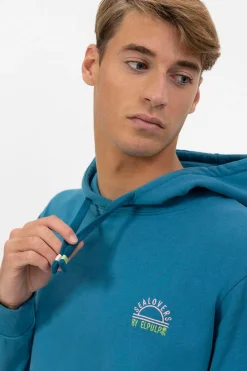 elPulpo Sudadera capucha bordado sealovers sun Azul New