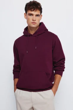 Springfield Sudadera capucha básica burdeos Hot
