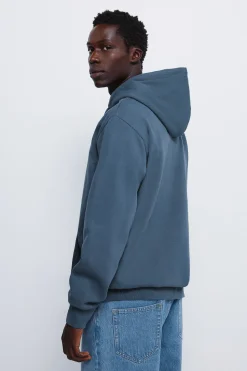 Springfield Sudadera capucha básica azul Discount