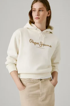 Pepe Jeans Sudadera Capucha Con Logo marfil