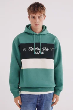 Springfield Sudadera capucha cortes fighter verde Clearance