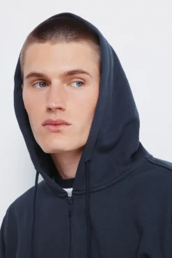 Springfield Sudadera capucha cremallera azul Outlet