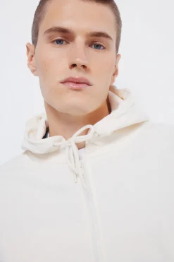 Springfield Sudadera capucha cremallera blanco Sale