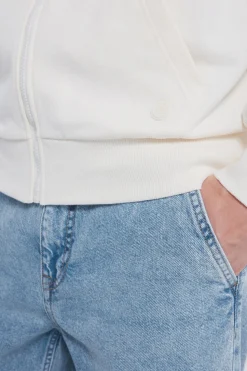 Springfield Sudadera capucha cremallera blanco Sale