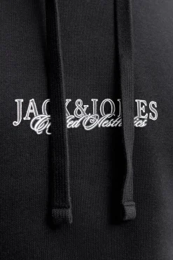 Jack & Jones Sudadera capucha logo negro Clearance