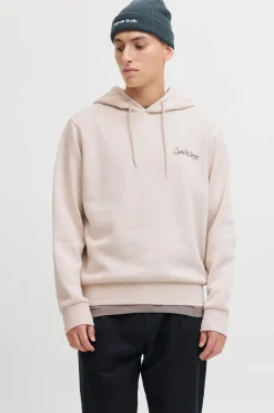 Jack & Jones Sudadera capucha logo gris Discount