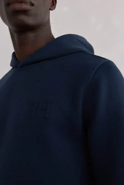 Pedro del Hierro Sudadera capucha logo bordado Azul Outlet