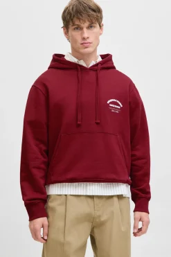 Jack & Jones Sudadera capucha original studio rojo Hot